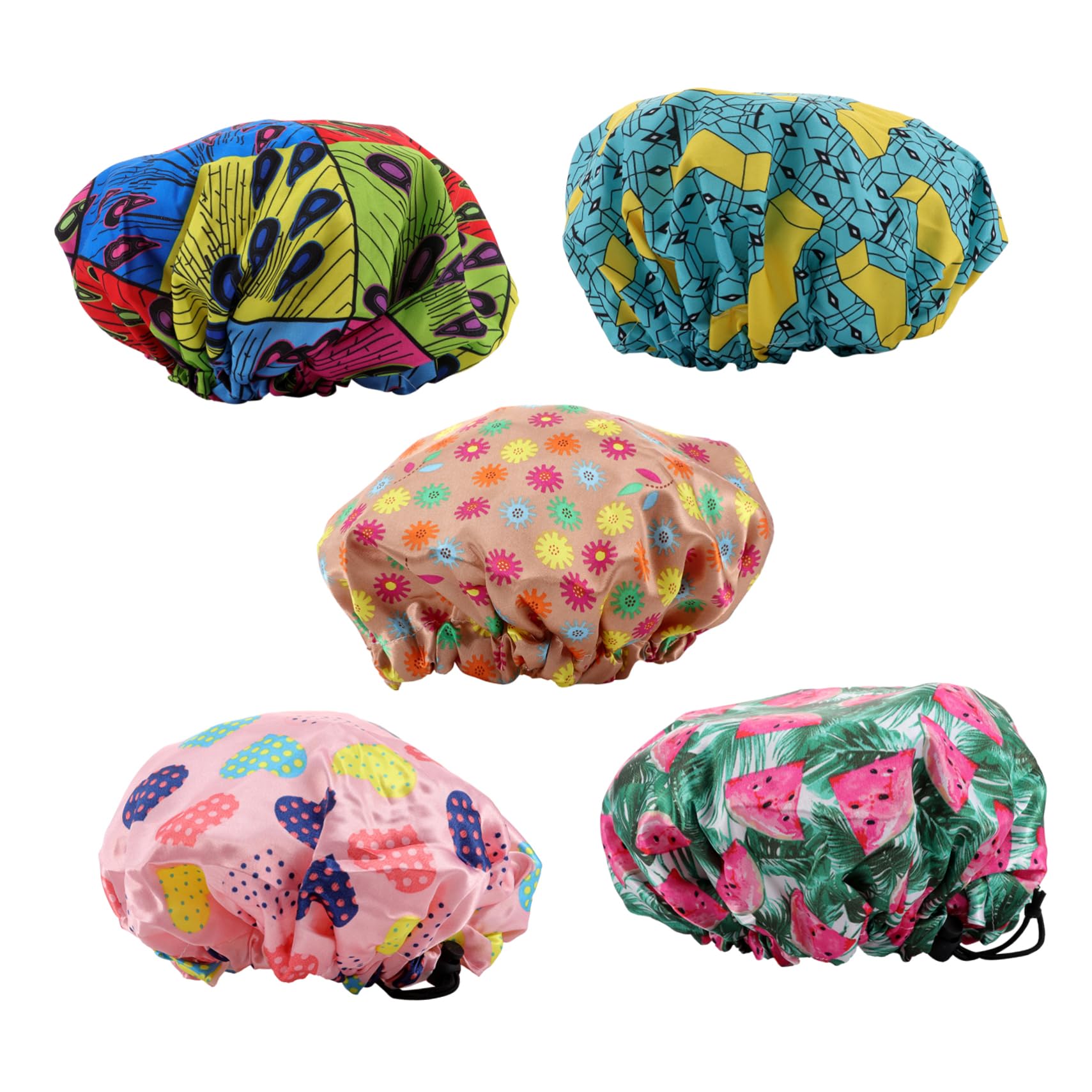 FRCOLOR 2 Sets Verstellbare Duschhaube für Jungen und Mädchen und Erwachsene Robustes Badehauben-design Bequeme Passform für Die Haarpflege Im Badezimmer 5 Stück