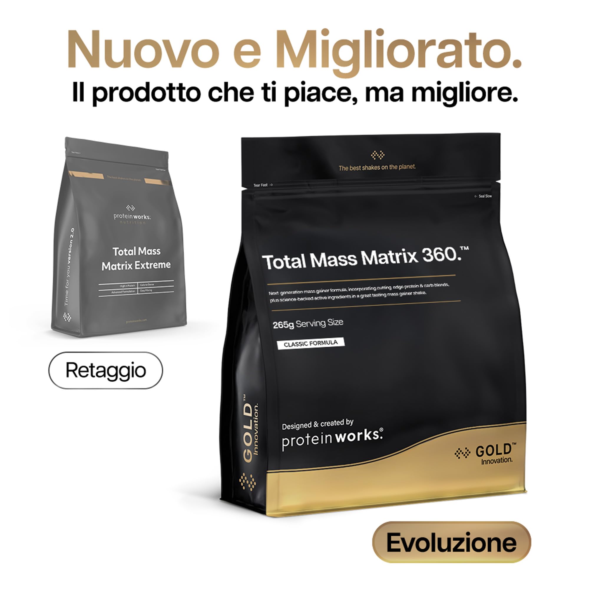 THE PROTEIN WORKS Matrix Massa Totale Extreme, Frullato di Proteine in Polvere Ipercalorico & Iperproteico, Per Aumentare di Peso, 8 Agitare, Caramello Salato Intenso, 2.12 kg