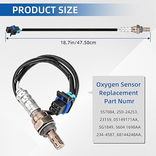 Miniatura 5 de 4 sensores de oxígeno O2 con relación de combustible de aire 234-4587 compatibles con Dodge Grand Caravan Avenger Challenger 2008-2010, cargador