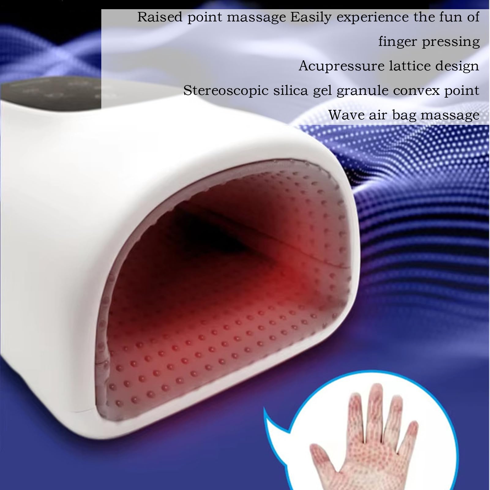 Masajeador Para Palma Y Dedos Dispositivo de Calor para Masaje | Máquina Inalámbrica De Masaje Y Presión Para Mano Dispositivo Masaje Para Hombres, Mujeres, Jugadores Y Atletas