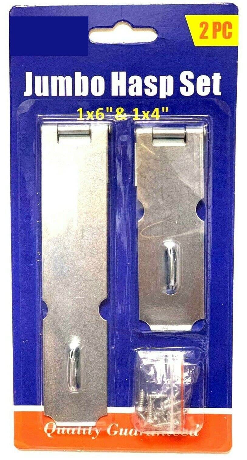 Orbitron2Pcs Safety Hasp and Staple Gate Door Shed Latch Lock Blanket Box Chest Padlocks