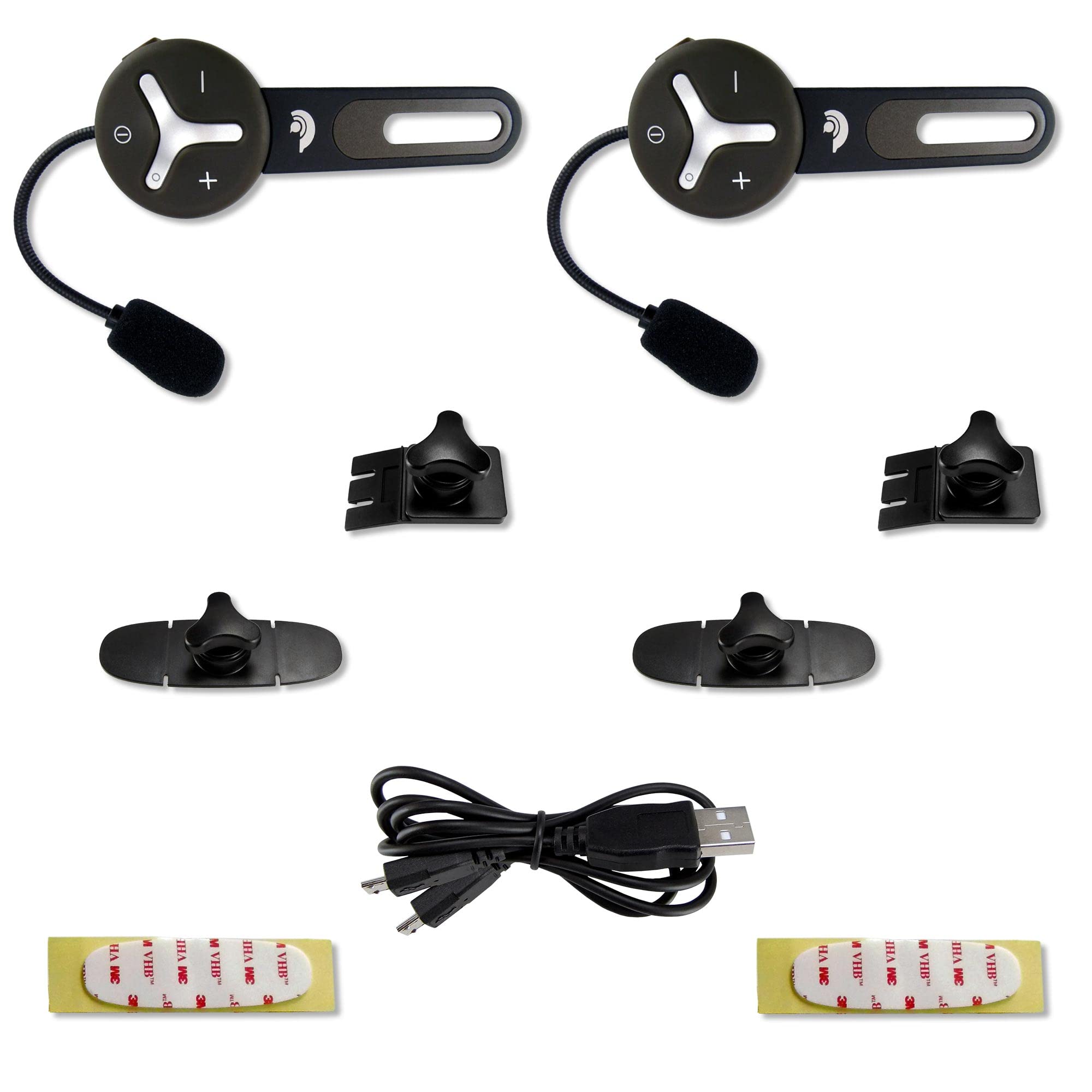 Duo Lot de 2 casques intercom Bluetooth pour vélo, sport, ski, travail, mains libres, interphone, réduction du bruit DSP, portée jusqu'à 1000 m