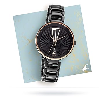 Fastrack Ruffles Analog Black Dial Womens Watch-6216NM01/NP6216NM01