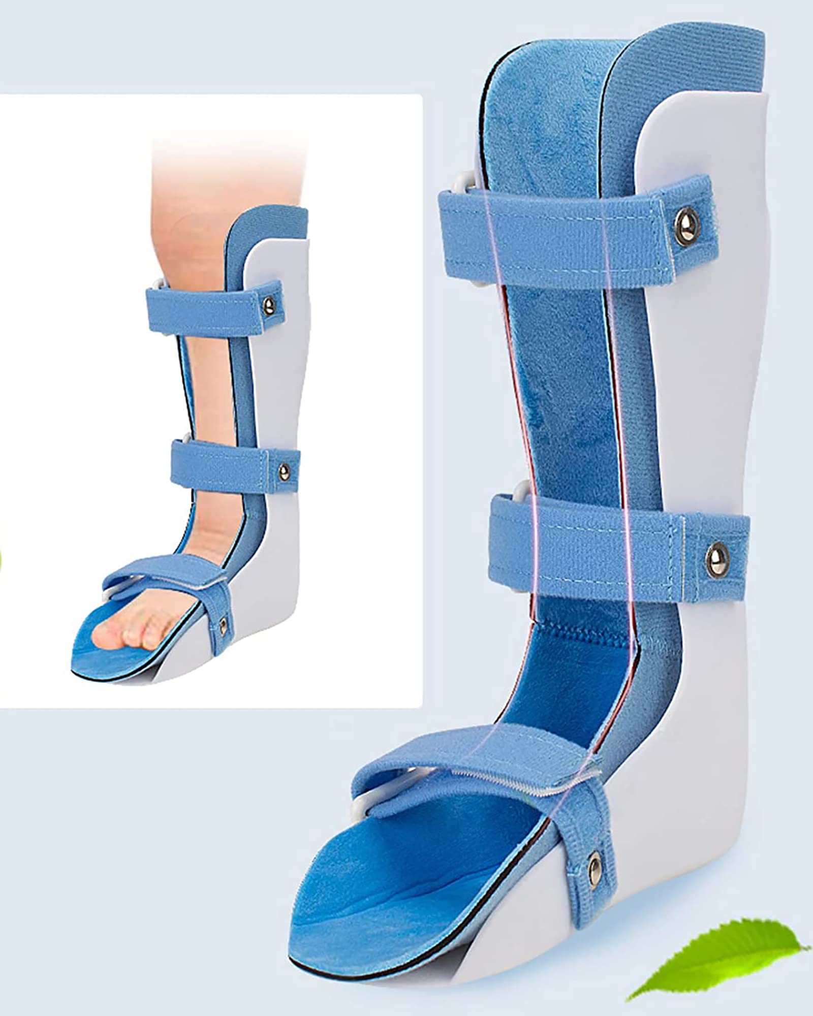 Ortesis para caída del pie para niños, fascitis plantar, soporte nocturno, inmovilizador de tobillo, bota elástica para corrección en varo, soporte para el pie para aliviar el dolor, izquier