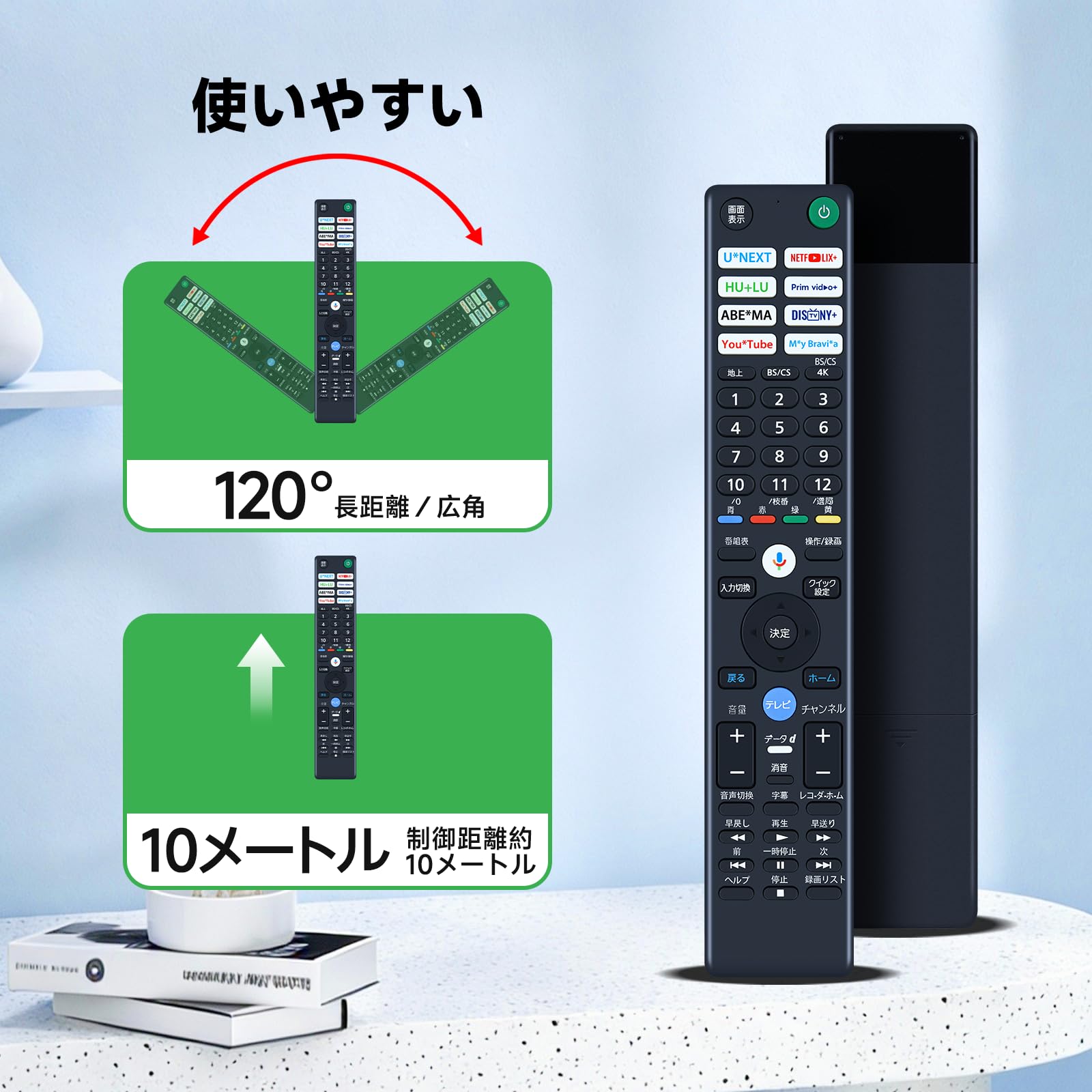 Amazon | テレビリモコン RMF-TX451J for ソニー 互換リモコン | KJ