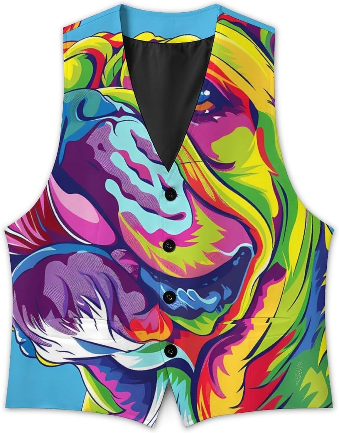 English British Bulldog Men's Suit Vest Formal Vests Casual Dress Fit Waistcoat Casual Tuxedo for Business