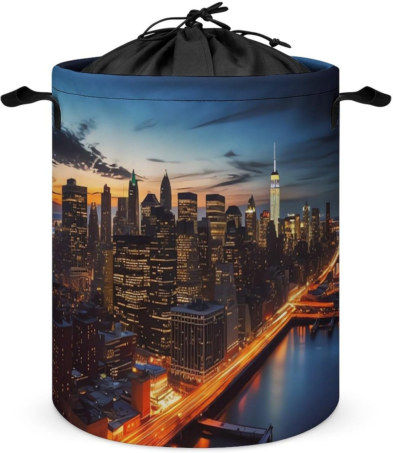 Dirty Clothes Laundry Basket New York City Scenery Printed Waterproof Foldable Laundry Hampe Large Laundry Hamper For Bathroom/Laundry Storage/Bedroom