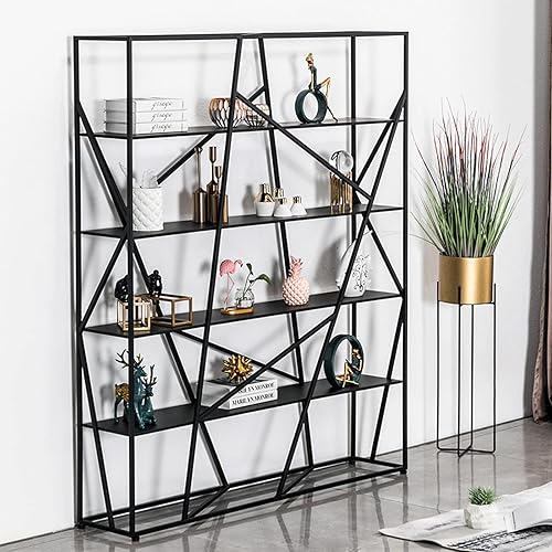 Miniatura 7 de Estantería pequeña de esquina de hierro forjado multicapa para sala de estar estantería de piso para oficina estante de almacenamiento simple contra