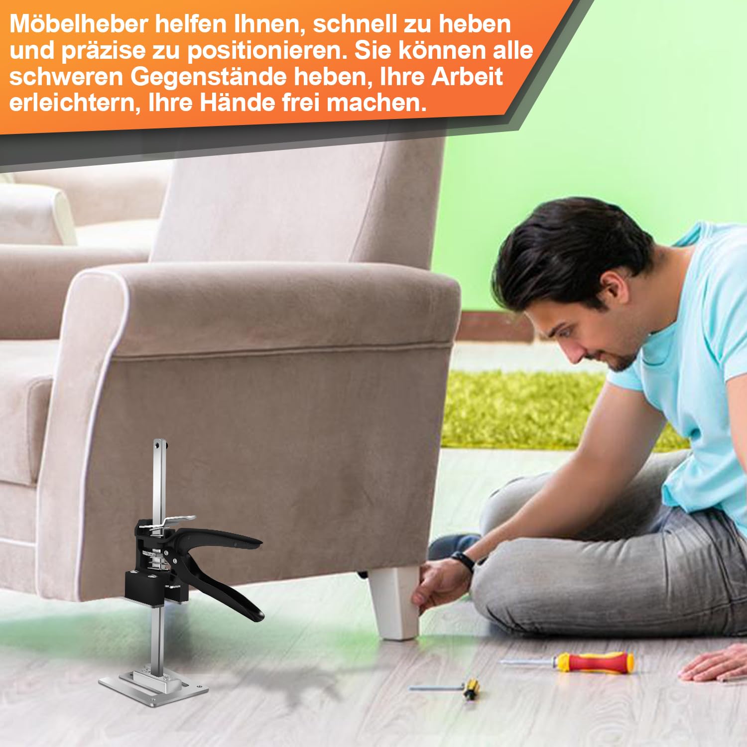 4 herramientas manuales para brazo ahorrador de trabajo, regulador de altura de 30 cm, hasta 240 kg, herramienta de elevación manual para puertas y placas de madera