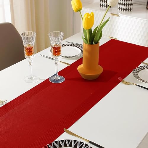 Miniatura 3 de BeChen - Manteles individuales, lavables, fáciles de limpiar, de vinilo, para mesa de comedor, para interiores y exteriores