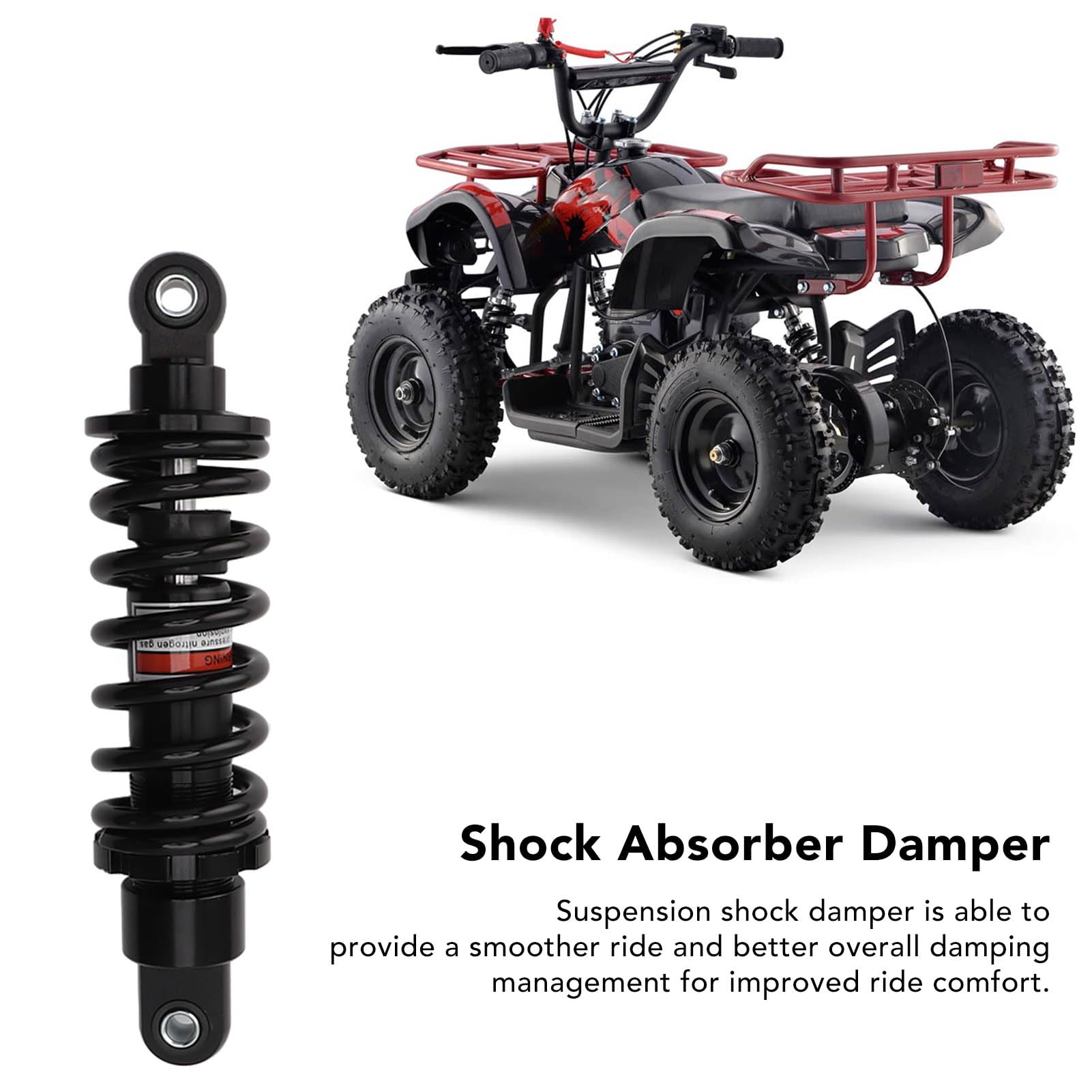 Amortiguador de suspensión ajustable de 250 mm, universal para motocicletas, ATV, vehículos todoterreno, scooters