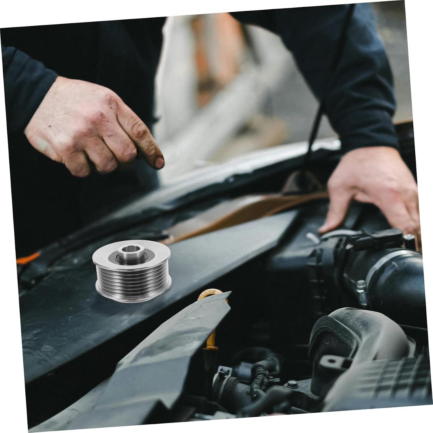 Vehicle Alternator Replacing Pulley Easy Install Car Clutch Pulley Durable One-Way Belt Wheel for Reliable Performance Various Driving Conditions