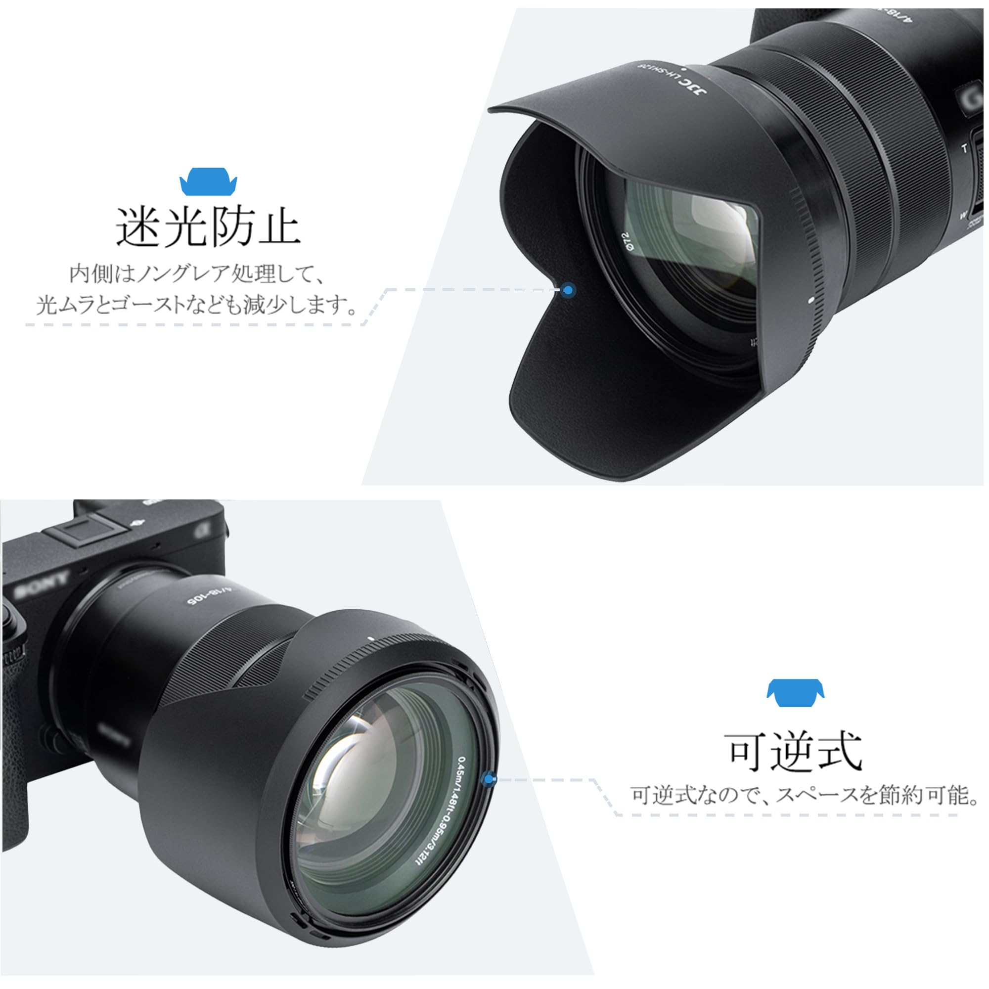 Amazon | JJC ソニー ALC-SH128 互換 レンズフード ソニー E PZ 18