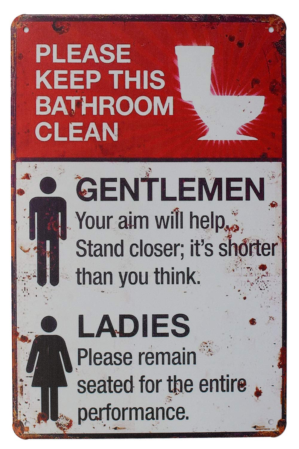 Please Keep This Bathroom Clean Vintage Metal Tin Sign Rural Retro Plaque Home Toilet Wall Decor