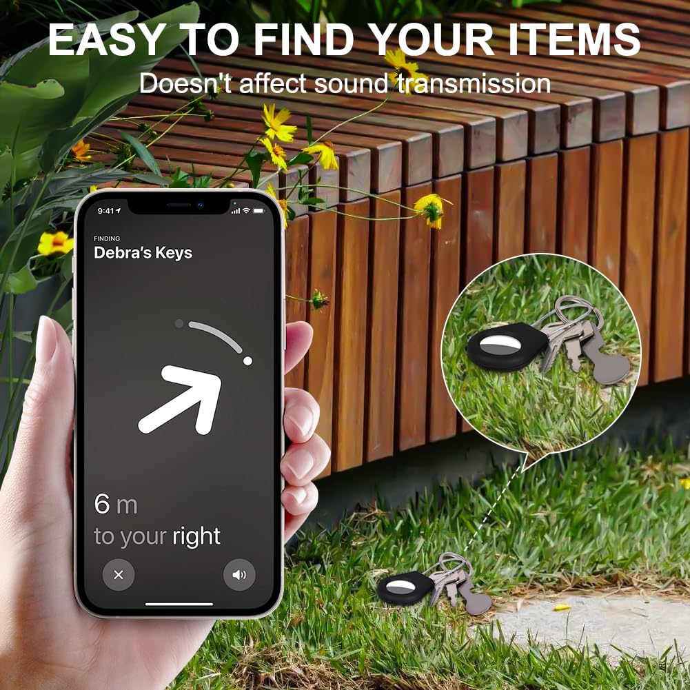 AXFEE Air tag Holder with Wire Cable, Protective Air-Tag Case, Anti-Lost and Scratch-Resistant air-tag Lock Case Keychain - Image 3
