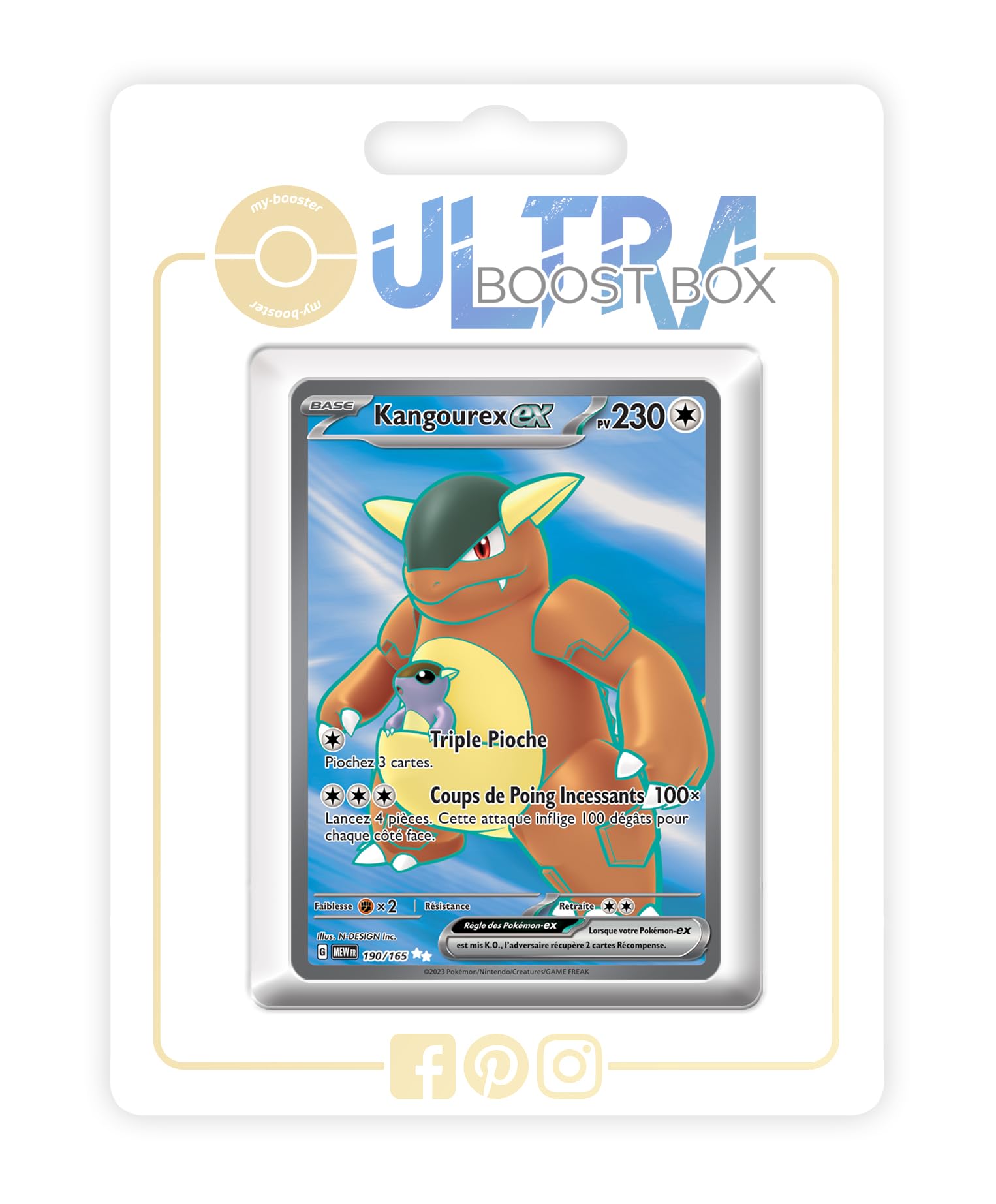 Kangourex ex 190/165 Full Art Secrète Myboost X Pokémon 151
