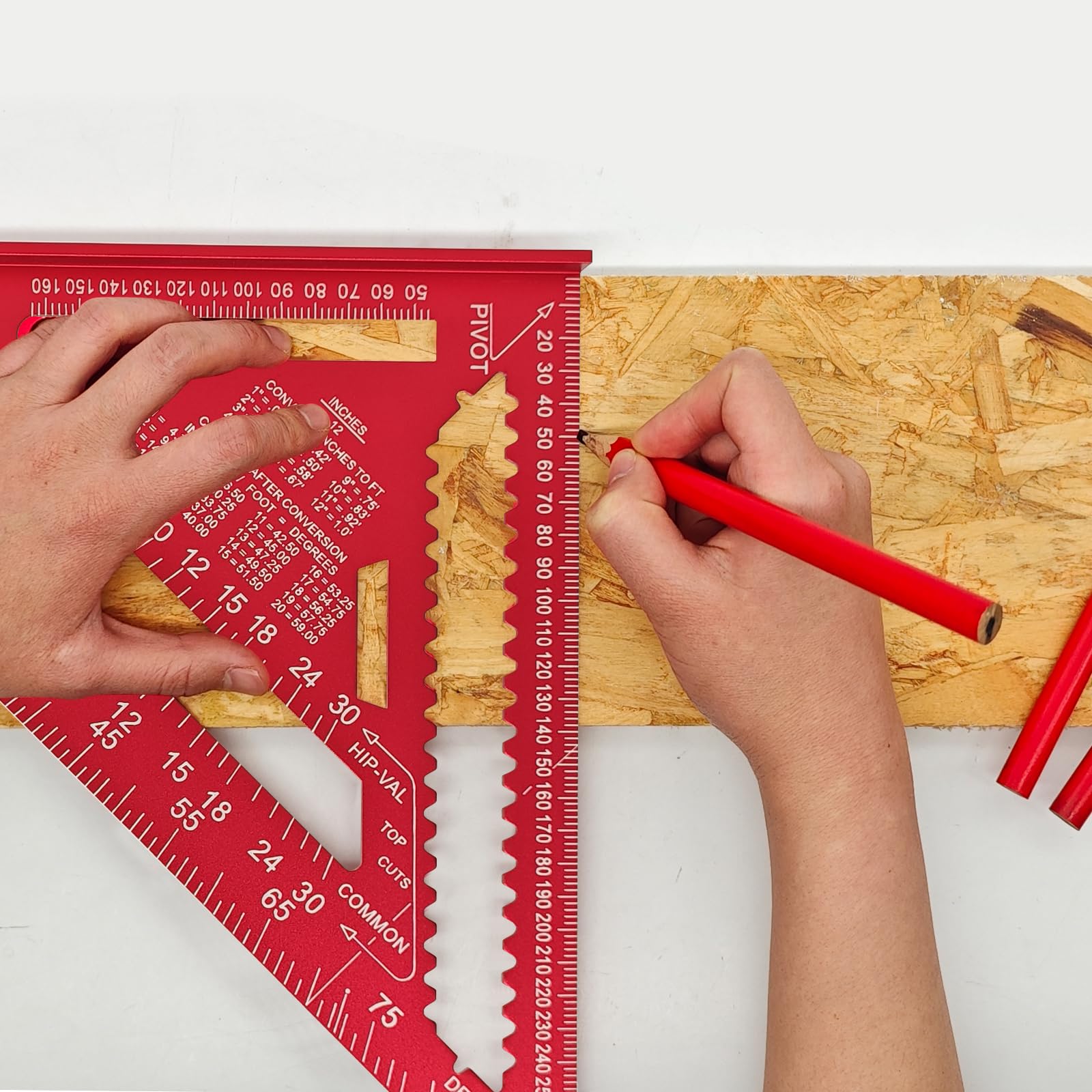 Squadra da carpentiere in metallo 2 pezzi 180 mm 300 mm 7"-12" per angoli retti 45° 90° con perno piatto