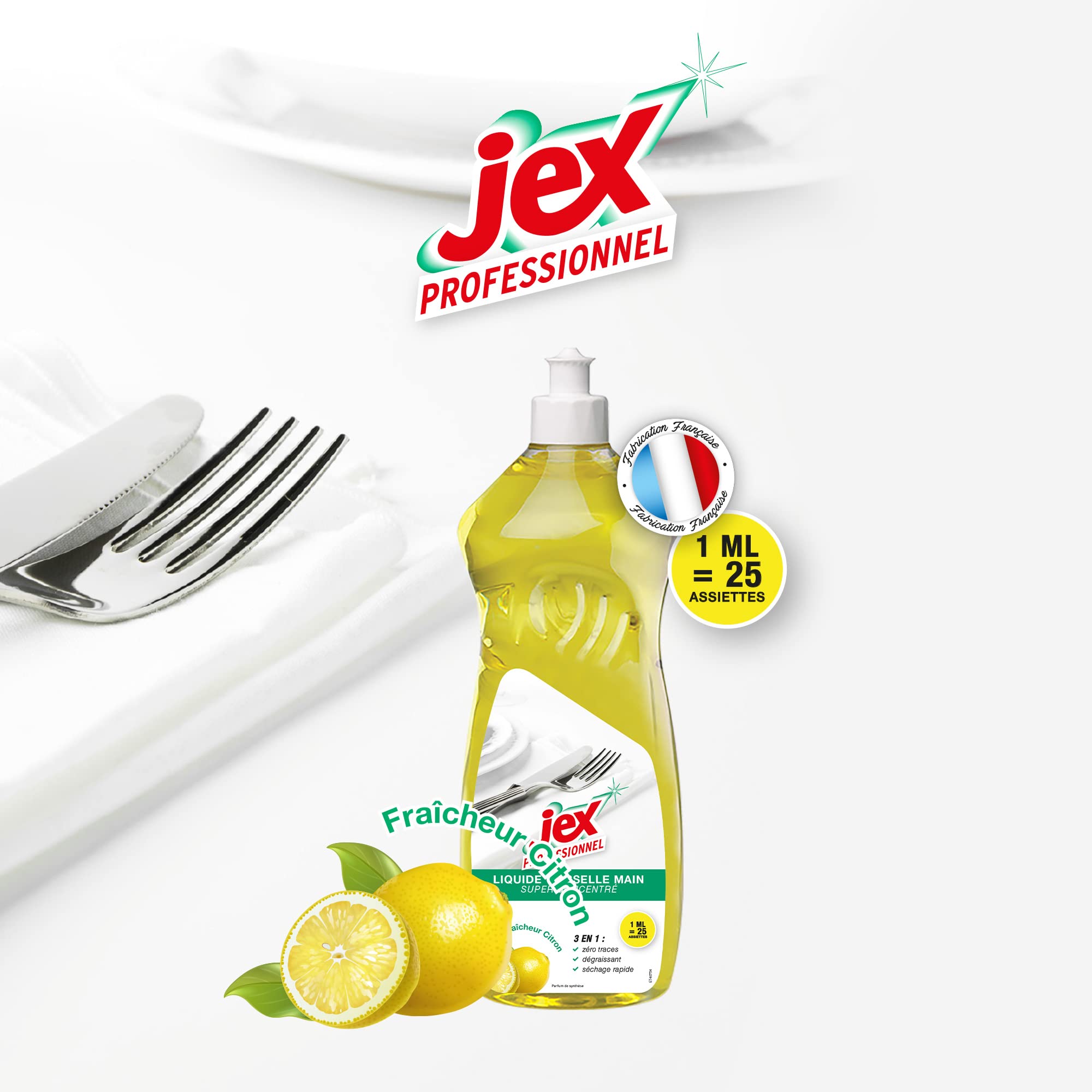 JEX pv00452003 Pro Lvm liquido Stoviglie Limone – Set di 4 (4x1L)