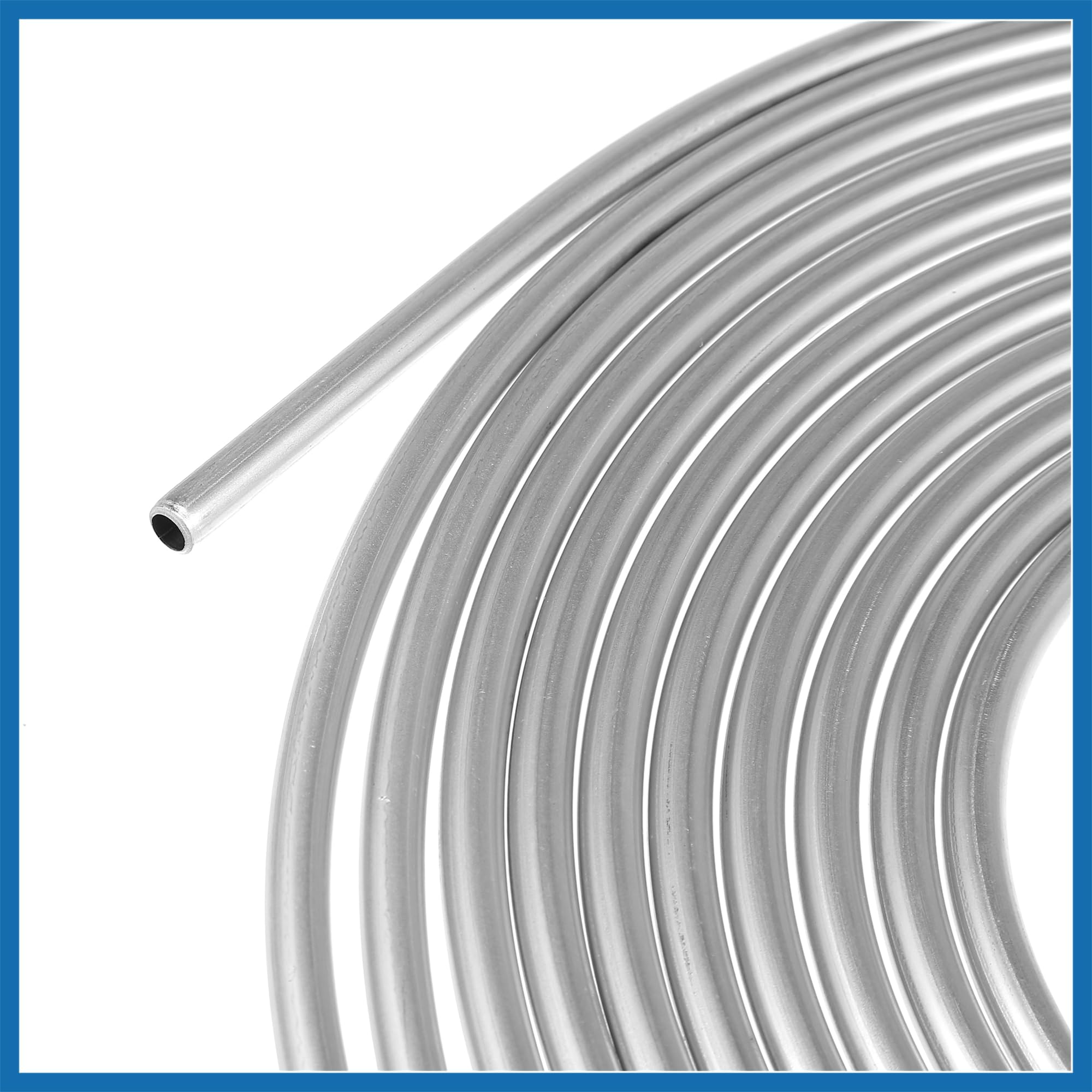 A ABSOPRO 5/16" Auto Freno Linea Tubo 25ft Tubo Bobina per Veicolo Argento Tono Sostituzione dell'articolo
