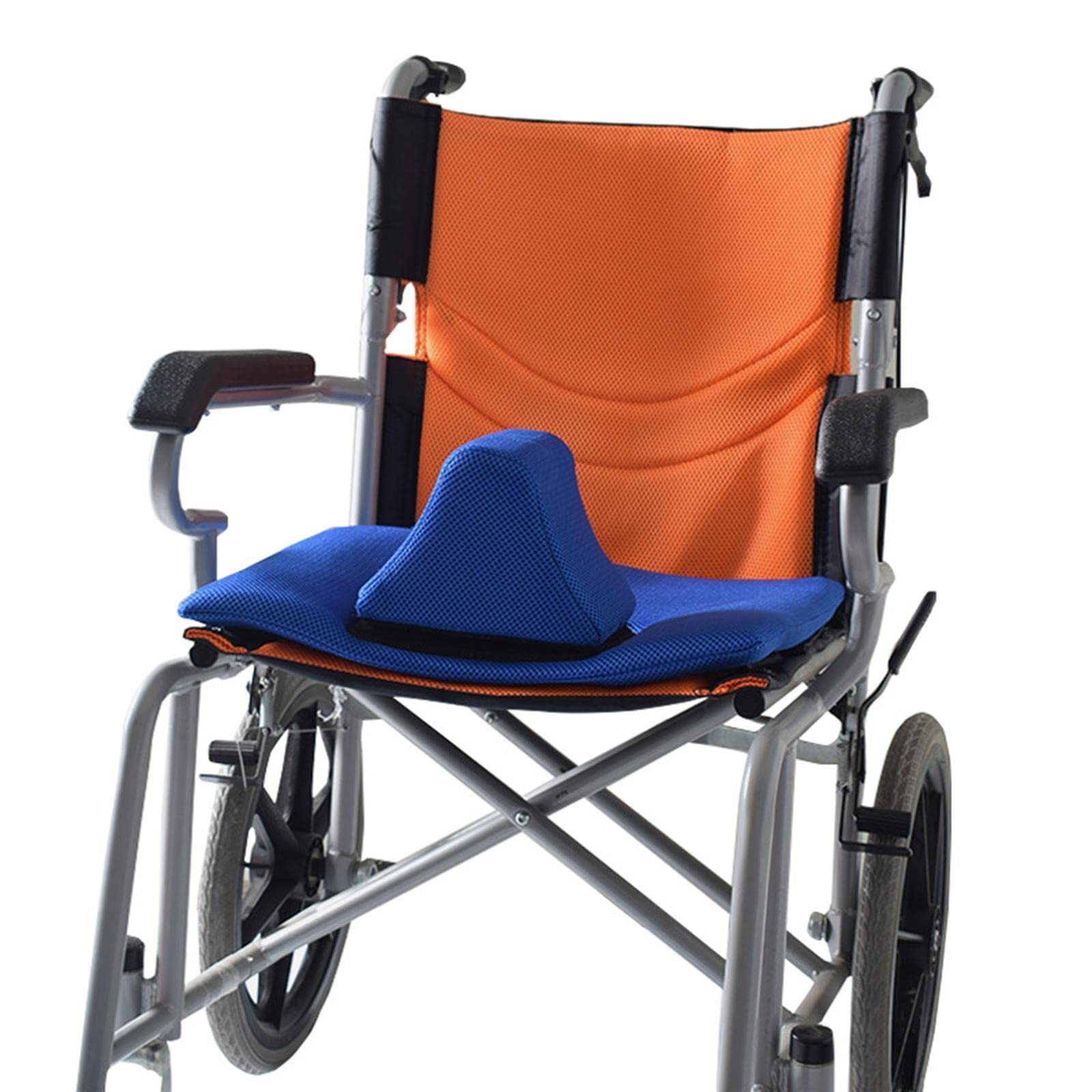 Juego de 2 cojines para silla de ruedas para pacientes, herramienta de posicionamiento, color azul