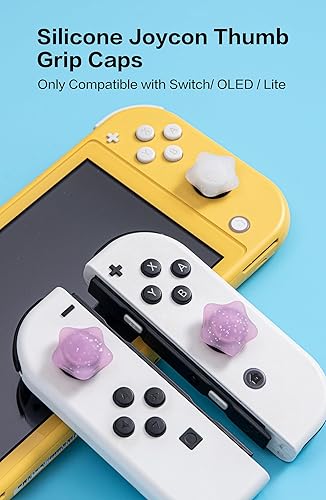 Miniatura 4 de NANANINO Tapas de silicona Joycon para pulgar, tapas suaves para joystick compatibles con Nintendo SwitchOLEDSwitch Lite, 4 unidades, estrellas