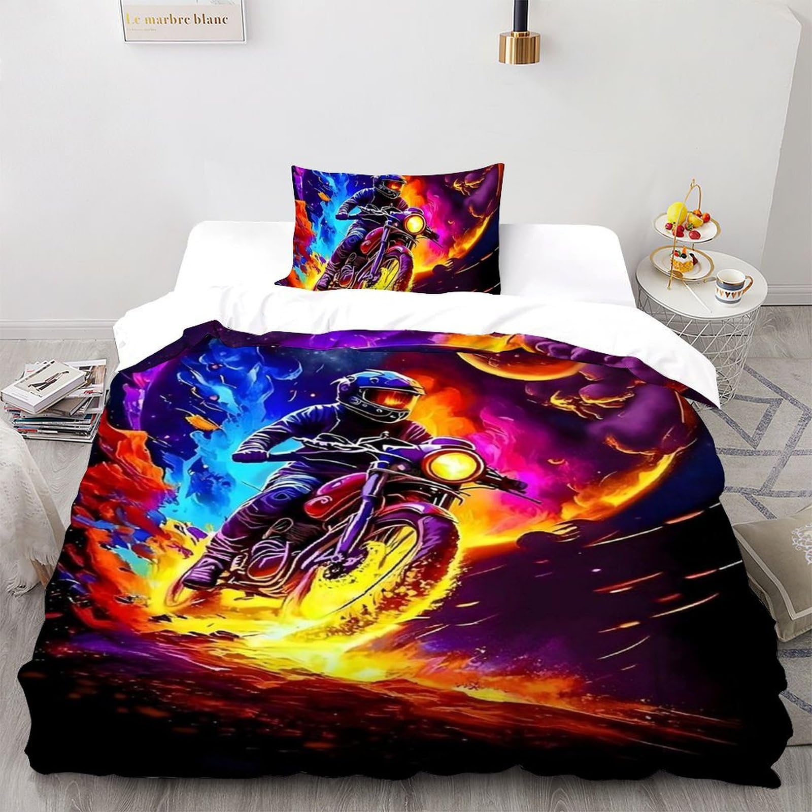Housse de couette motocross pour transformer une chambre d'enfant