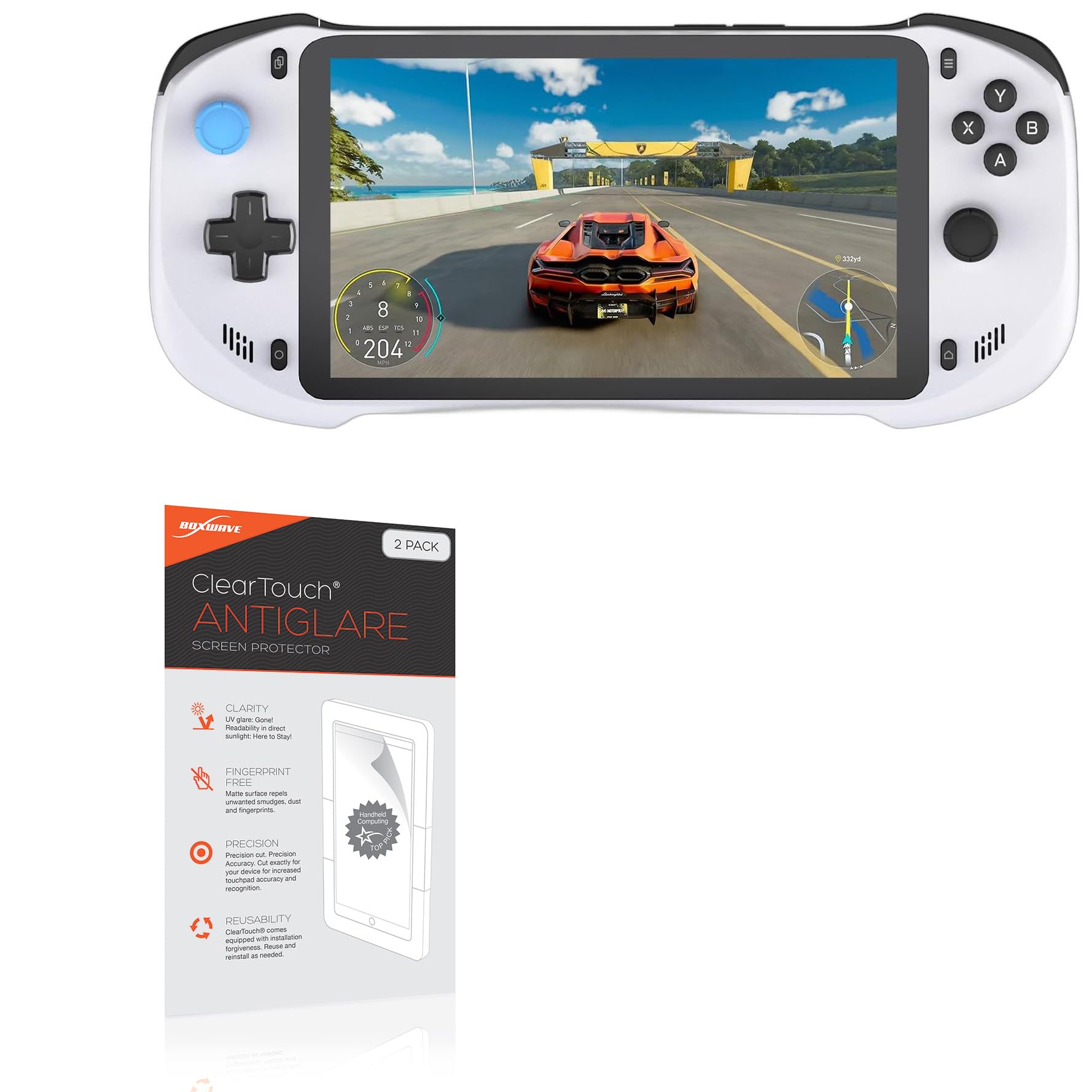 BoxWave Screen Protector Compatible with abxylute one (7 in) - ClearTouch Anti-Glare (2-Pack), Anti-Fingerprint Matte Film Skin