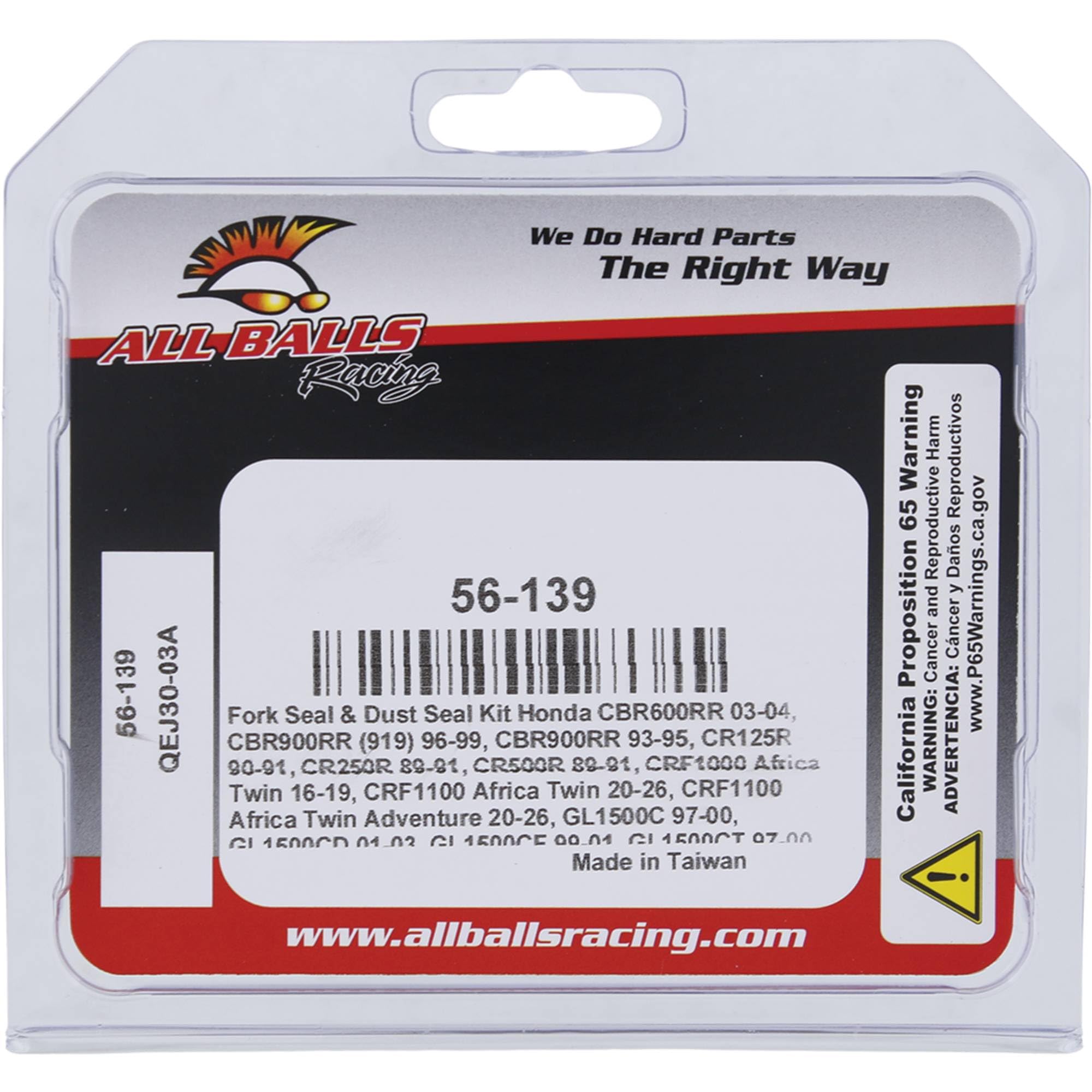 Amazon.com: All Balls Racing 56-139 Fork & Dust Seal Kit