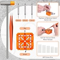 Vista 11 de Ohuhu - Kit de reparación de reloj, 192 piezas mejoradas de alta resistencia para extracción de eslabones de reloj, kit de herramientas de repuesto