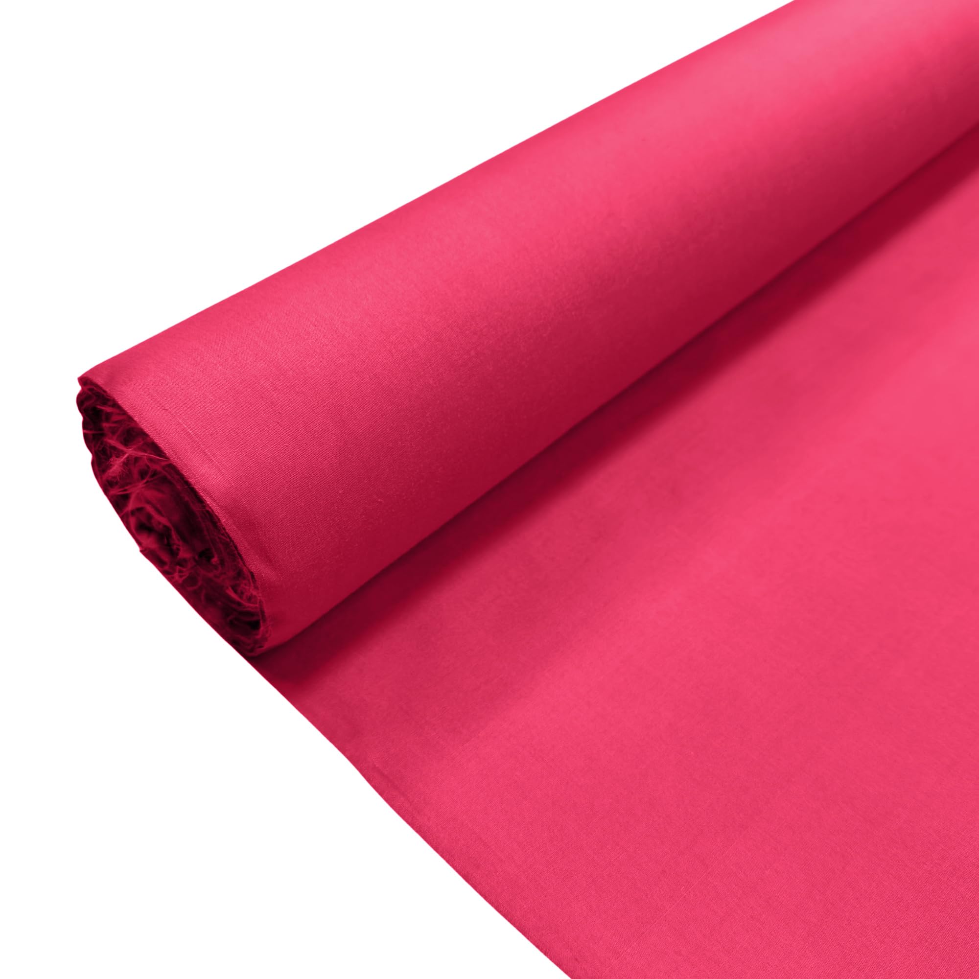 Cerise Plain Polycotton Fabric Dress Craft Poly Cotton Material | Fat Quarter (50cm x 55cm) | Soft Poly Cotton for Sewing, Dressmaking, Crafts, Bunting & Lining