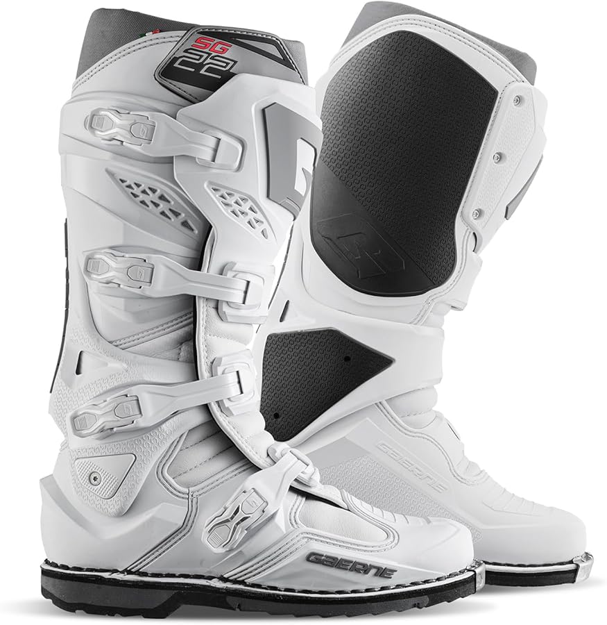 Amazon.com: Gaerne SG22 Motocross Boot White 8 : Clothing, Shoes