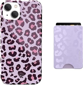 VELVET CAVIAR MagSafe Wallet + iPhone 15 Plus Case Bundle - Purrfect Pink Leopard