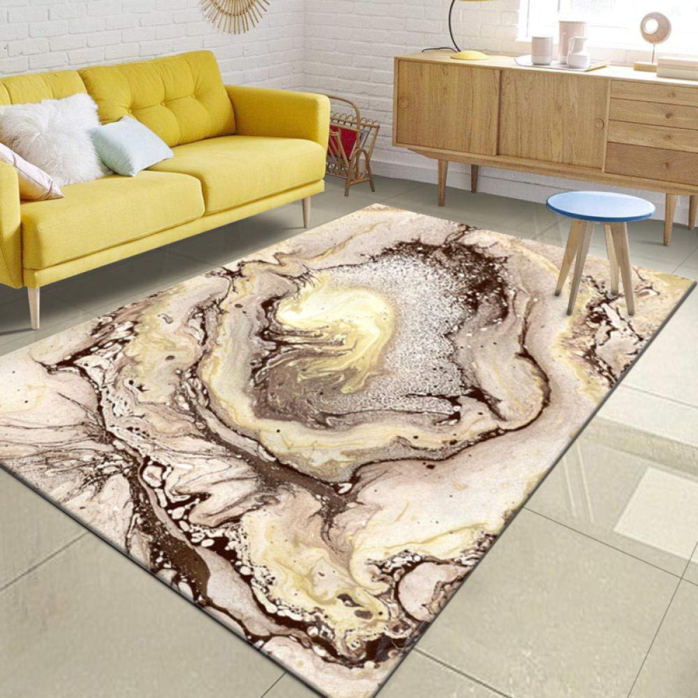 Nowoczesny dywan do salonu, dla dzieci, tradycyjny, duży, dekoracyjny, łatwy w pielęgnacji, abstrakcyjny, mięsno-różowy żwir, 160 x 280 cm
