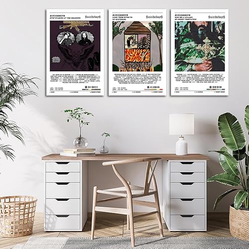 Miniatura 6 de NeuroSynth Uicideboy - Póster en lienzo con cubierta de álbum de música suicida, paquete de 3 impresiones artísticas para pared, para dormitorio,