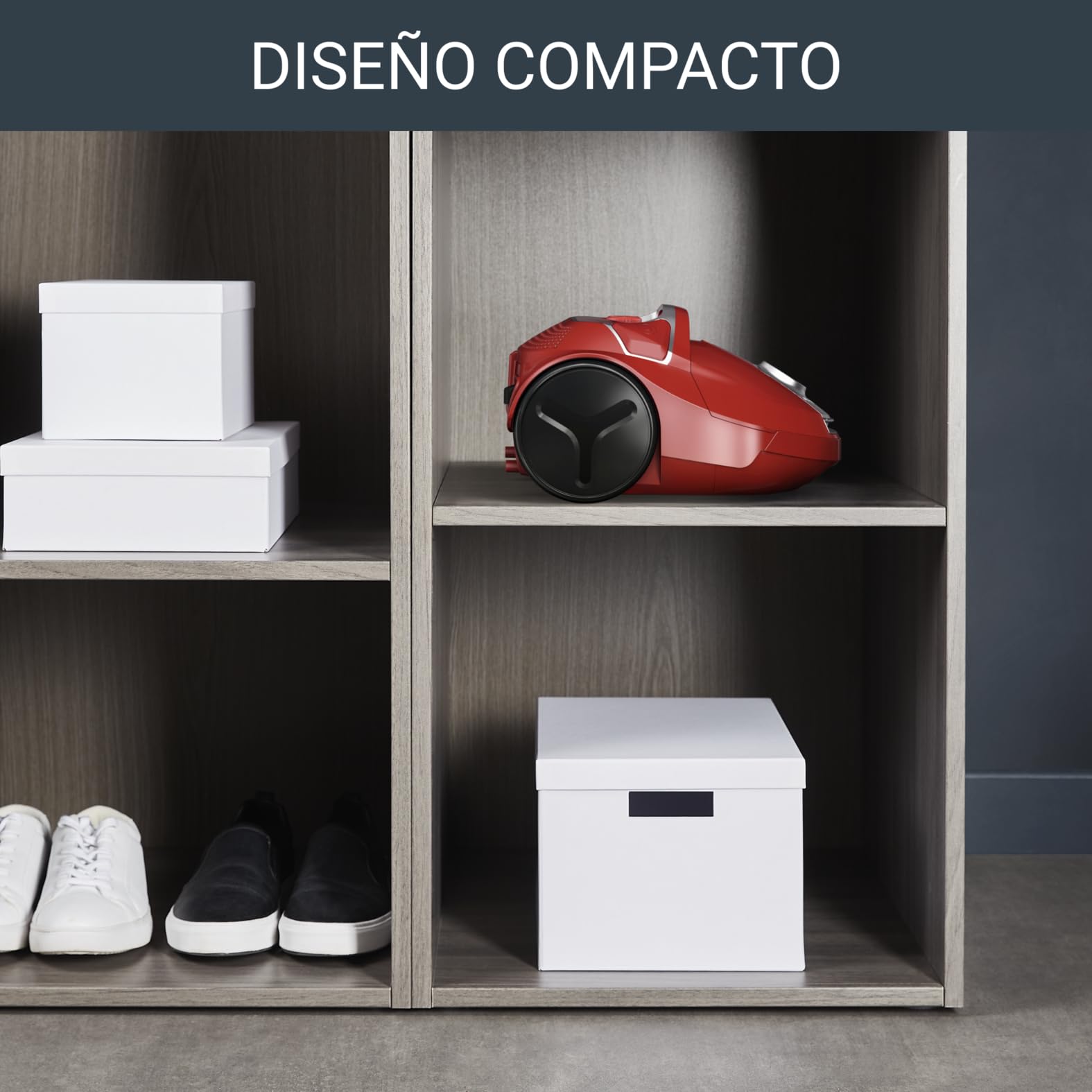 Rowenta Compact Power Parquet - Aspiradora con Bolsa, Motor de bajo Consumo 900 W, filtración Avanzada de 3 Niveles, Bolsa Hygiene+ de 3 L, diseño Compacto, Cepillo para parqué, Rojo (Reacondicionado)