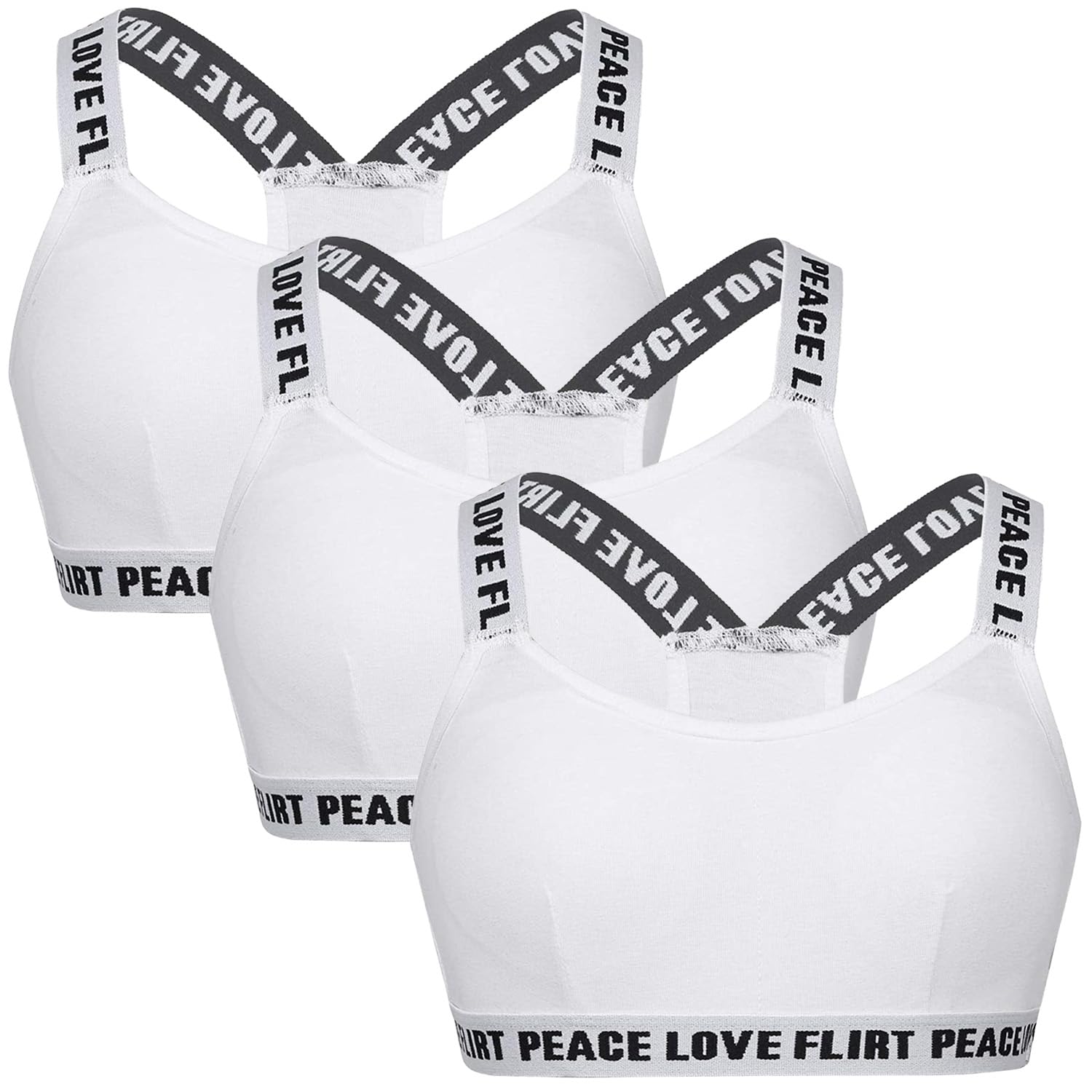 4 Brassières Filles 9-14 Ans - Coton Sans Couture - Sport Et Quotidien