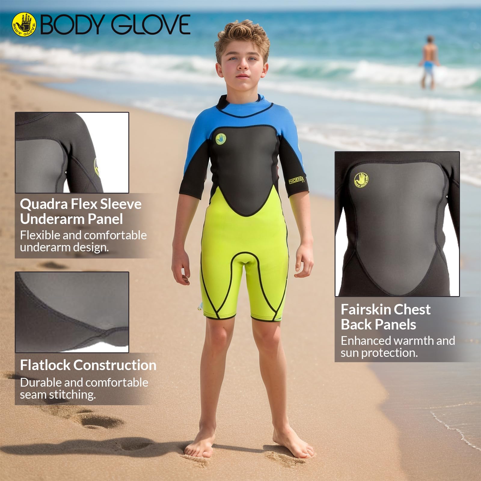 Amazon.com: Body Glove Phoenix 2mm Kids Wetsuit for Boys Girls