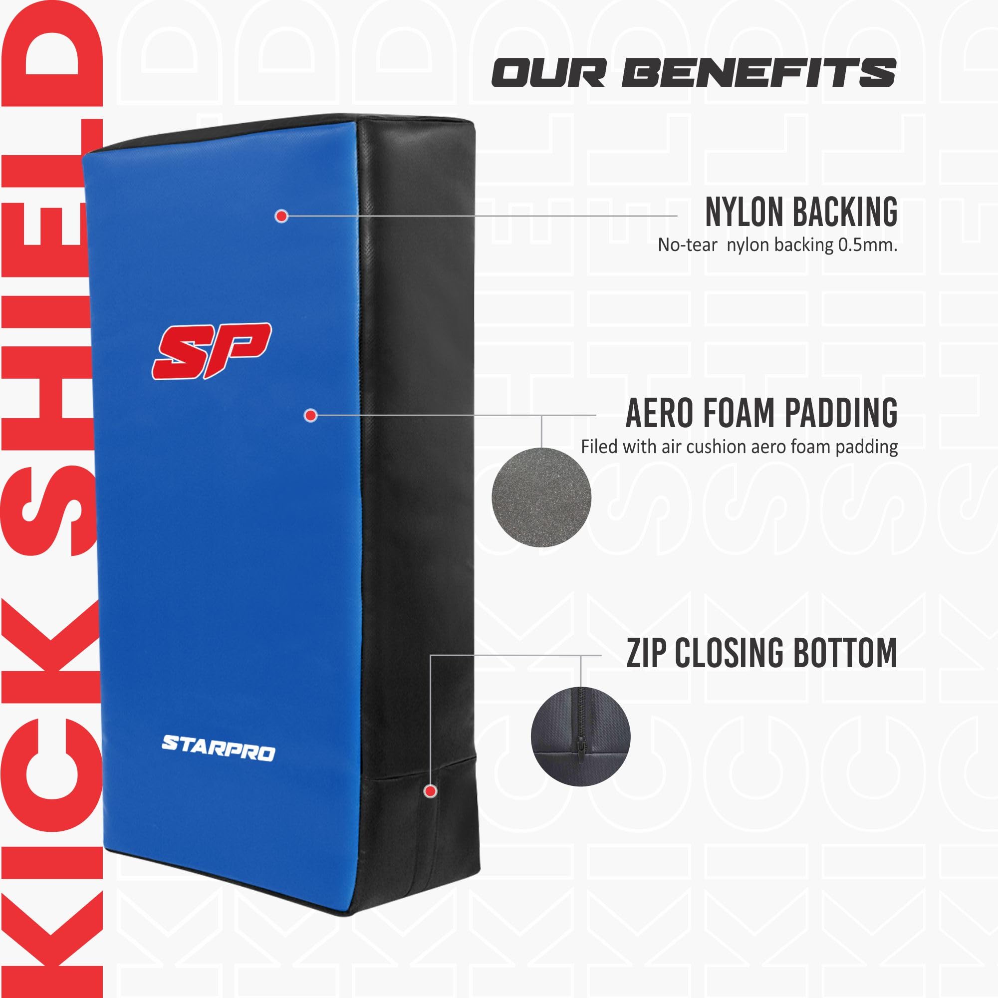 Starpro Robustes Premium Schlagpolster für Harte Tritte & Schläge - Schlagpolster Kampfsport, Schlagkissen Groß, Kickbox Schlagpolster, Schlagschild