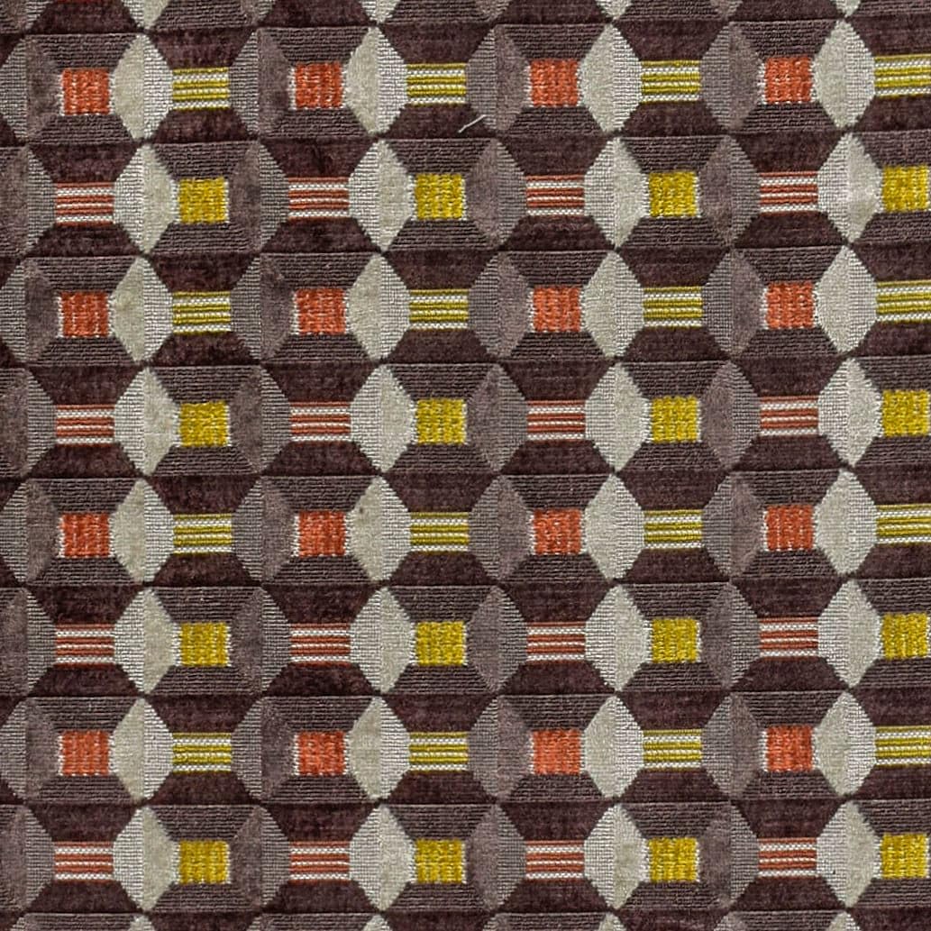 Tienda de tejidos directa Marrón y gris Terciopelo Jacquard Tela Por metro, 12 metros continuos 140 centímetros ancho Abstracto Marrón Al por mayor Terciopelo Tapicería Tela para Cortinas