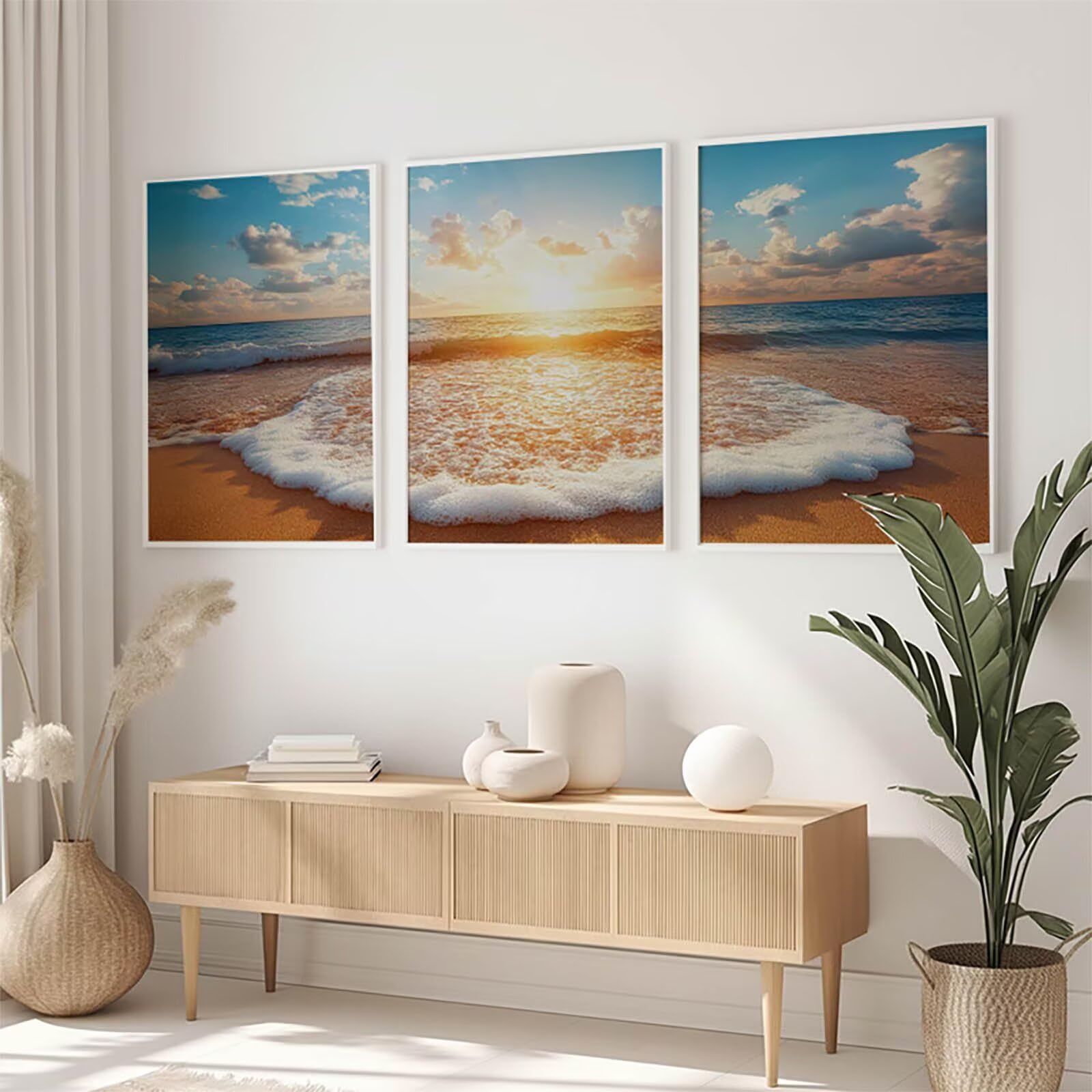 3 Pezzi Diamond Painting per Adulti Seao 5D Diamond Painting Crystal Art Ricamo Quadrato Tramonto per Principianti Adulti, Arredamento per la Casa Decorazioni da Parete 60x90cm a-6712