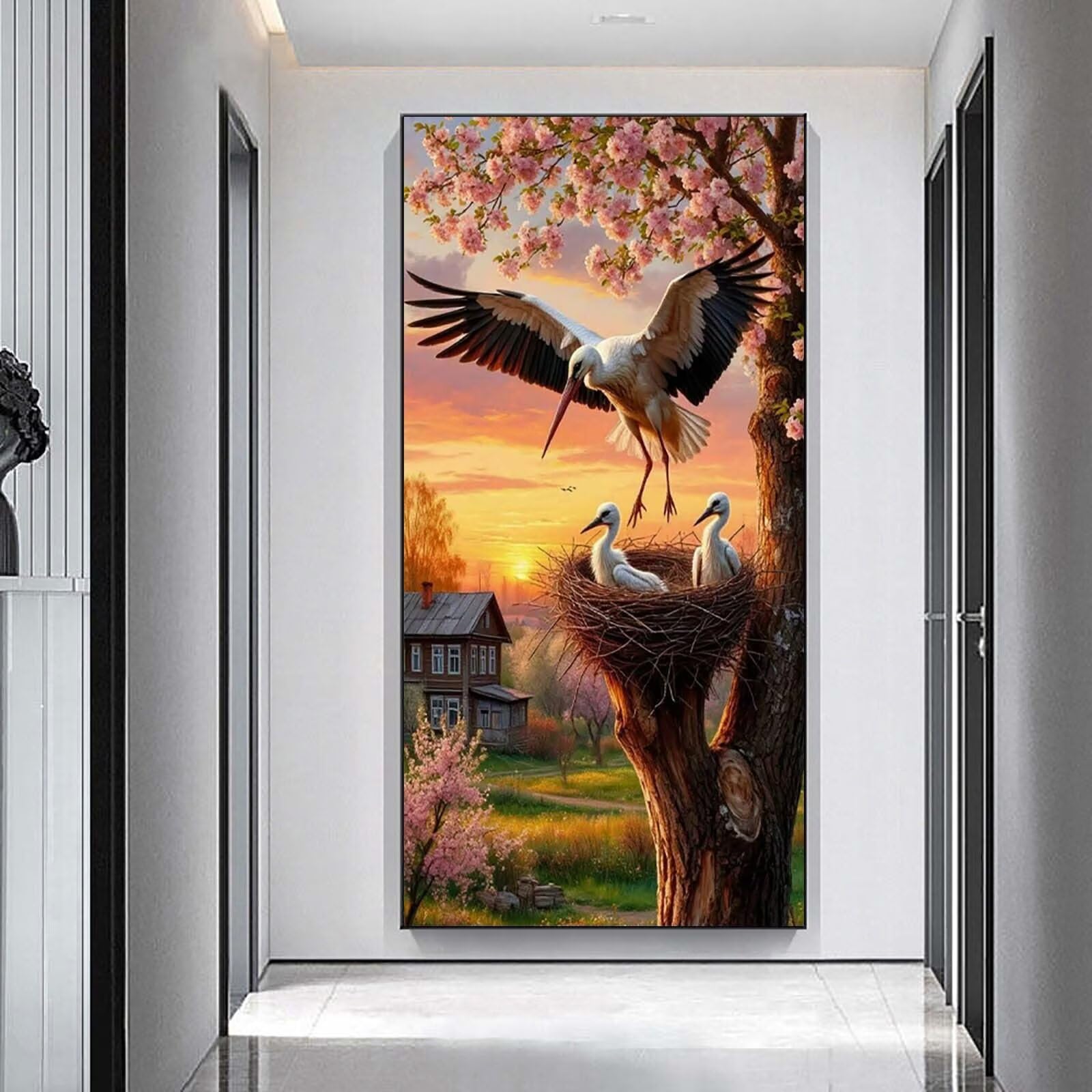 Diamentowe malowanie ptaków, DIY diamentowe malowanie dorośli 60x120cm n5w