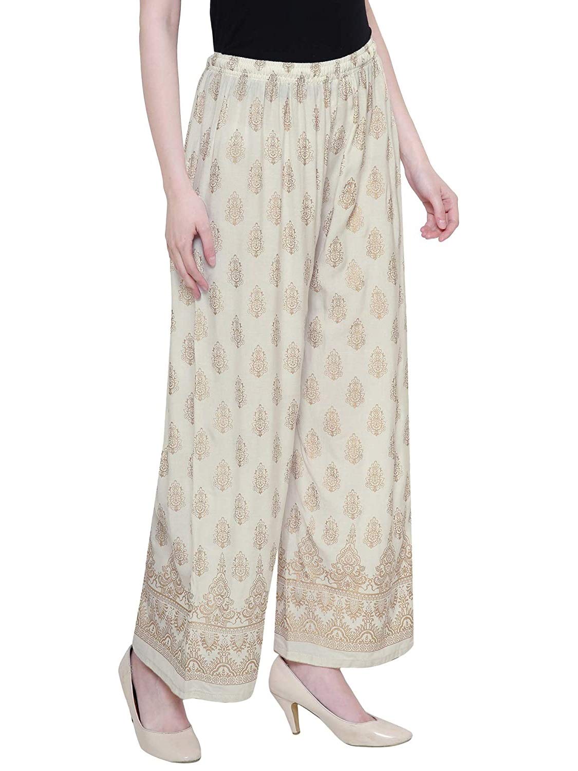 pinovo Women's Premium Rayon Full Booty Print Palazzo-picture-51
