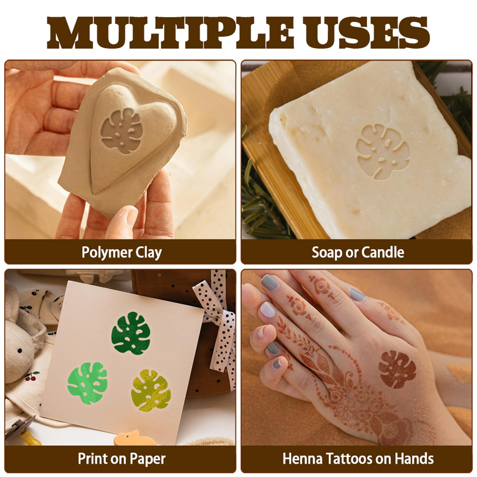 Monstera Leaf Wooden Stamps - DIY Crafting -7 Monstera Leaf Wooden Stamps - DIY Crafting -7