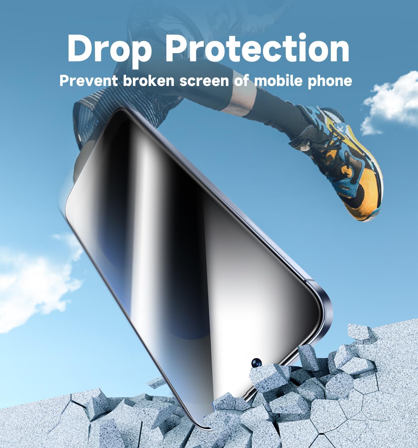 MAGIC JOHN 2 Pack for Samsung Galaxy S25 6.2inch Privacy Tempered Glass Screen Protector, Bubble Free, Easy Installation, Auto Dust-Elimination - Image 3