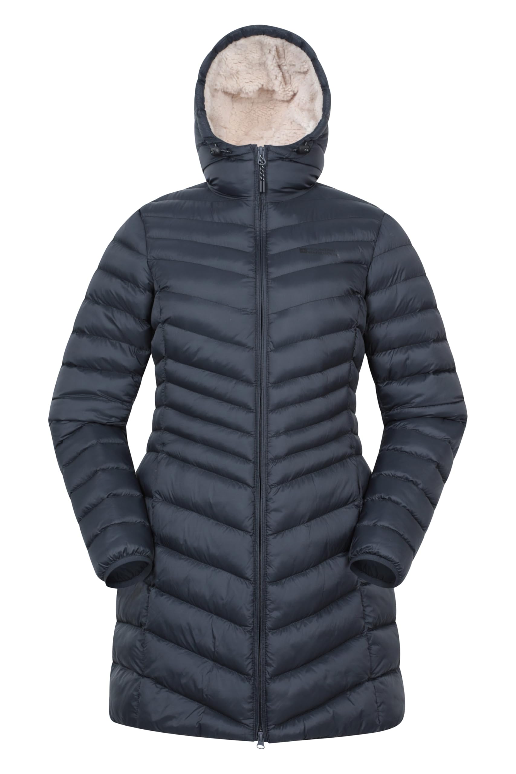 Mountain Warehouse Women's Jet Black Florence Fur Lined Padded Jacket - Thermal Tested -40°C Puffer Coat With Microfibre Insulation - Autumn, Winter, Outdoors & Travelling 20 Plus
