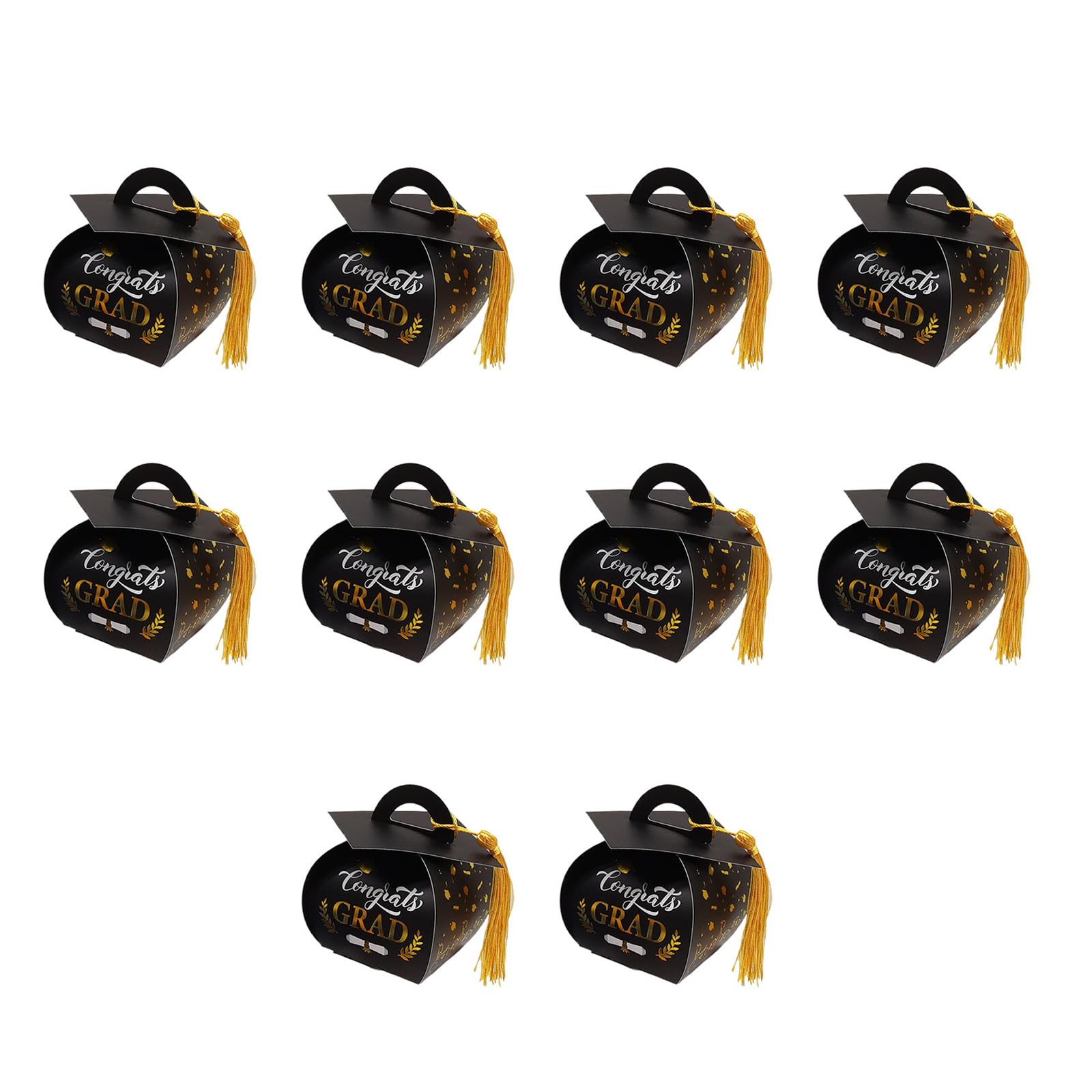 alloneslife 1 Set Stylish Commencement Cap Detail Gift Boxes Fringed Hat Candy Box Perfect for Graduate and School Event Graduation Candy Box