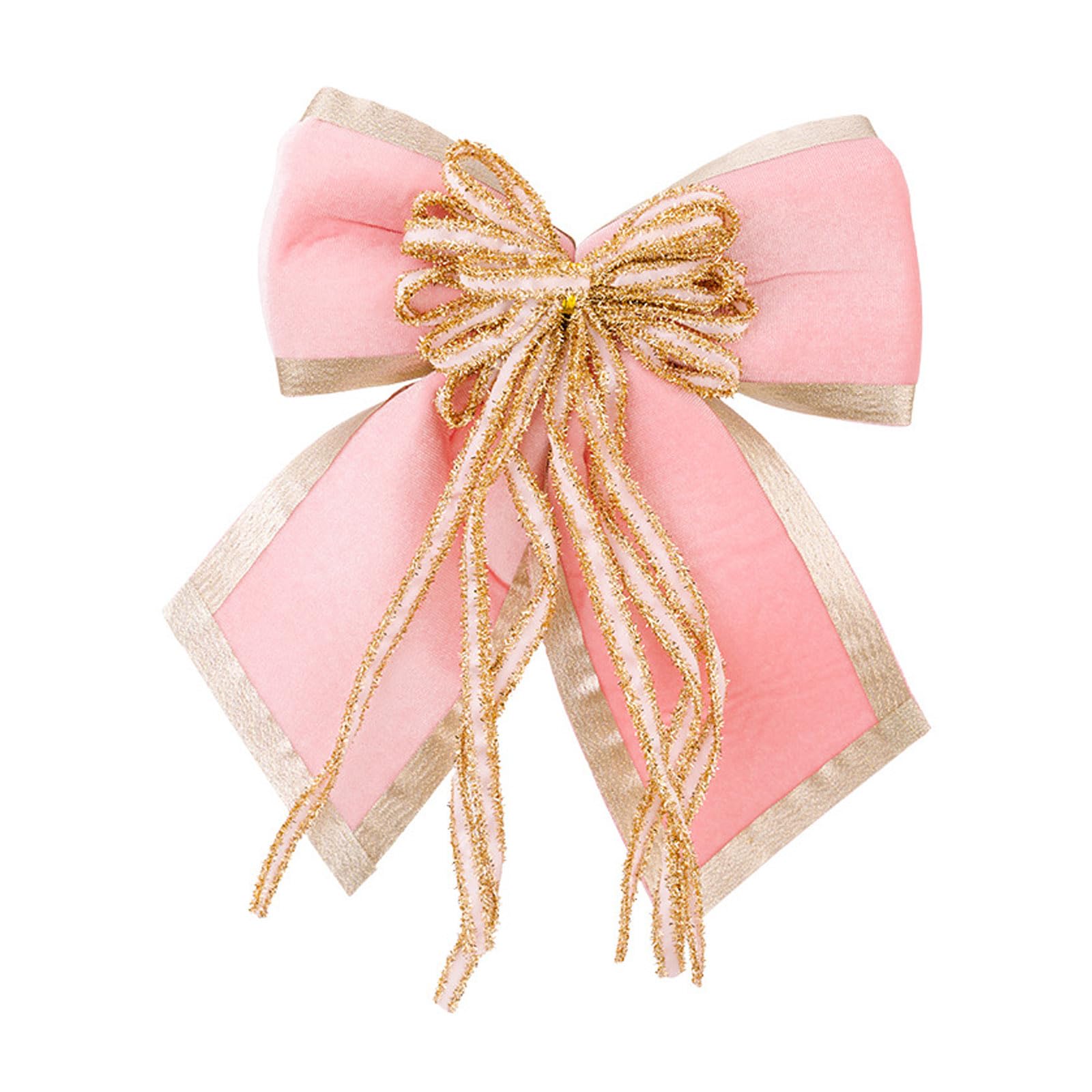 Jazuaiao Velvety Fabric Bowknot Christmas Tree Decoration for Front Door Wreath Mantels Wrapping Wedding Decoration Velvety Fabric Bowknot