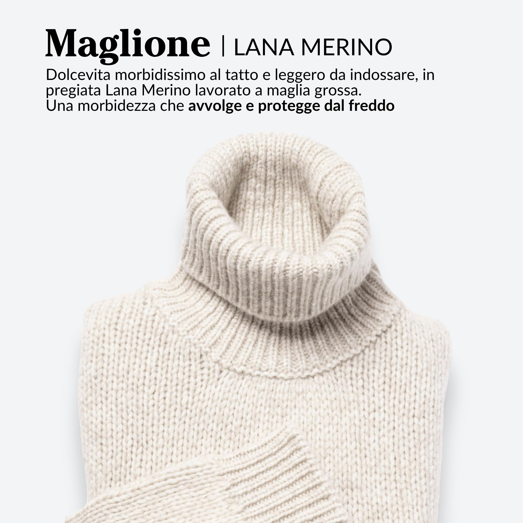 Maglione Donna Invernale Collo Alto in Lana Merino | Dolcevita Morbido, Caldo e Leggero – Maglia Grossa Ideale per l’Inverno Freddo e la Montagna, Confezione Regalo Inclusa
