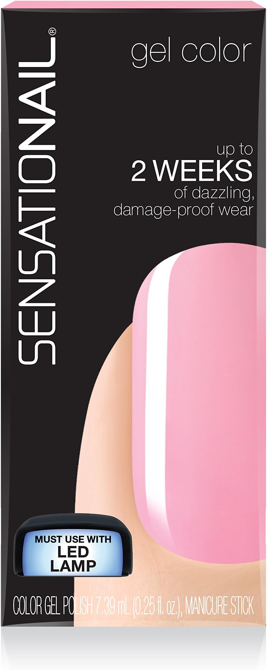 SensatioNail Gel Nail Polish,"Pink Chiffon" Pink Gel Nail Polish, 0.25 Fl oz (Pack of 36)