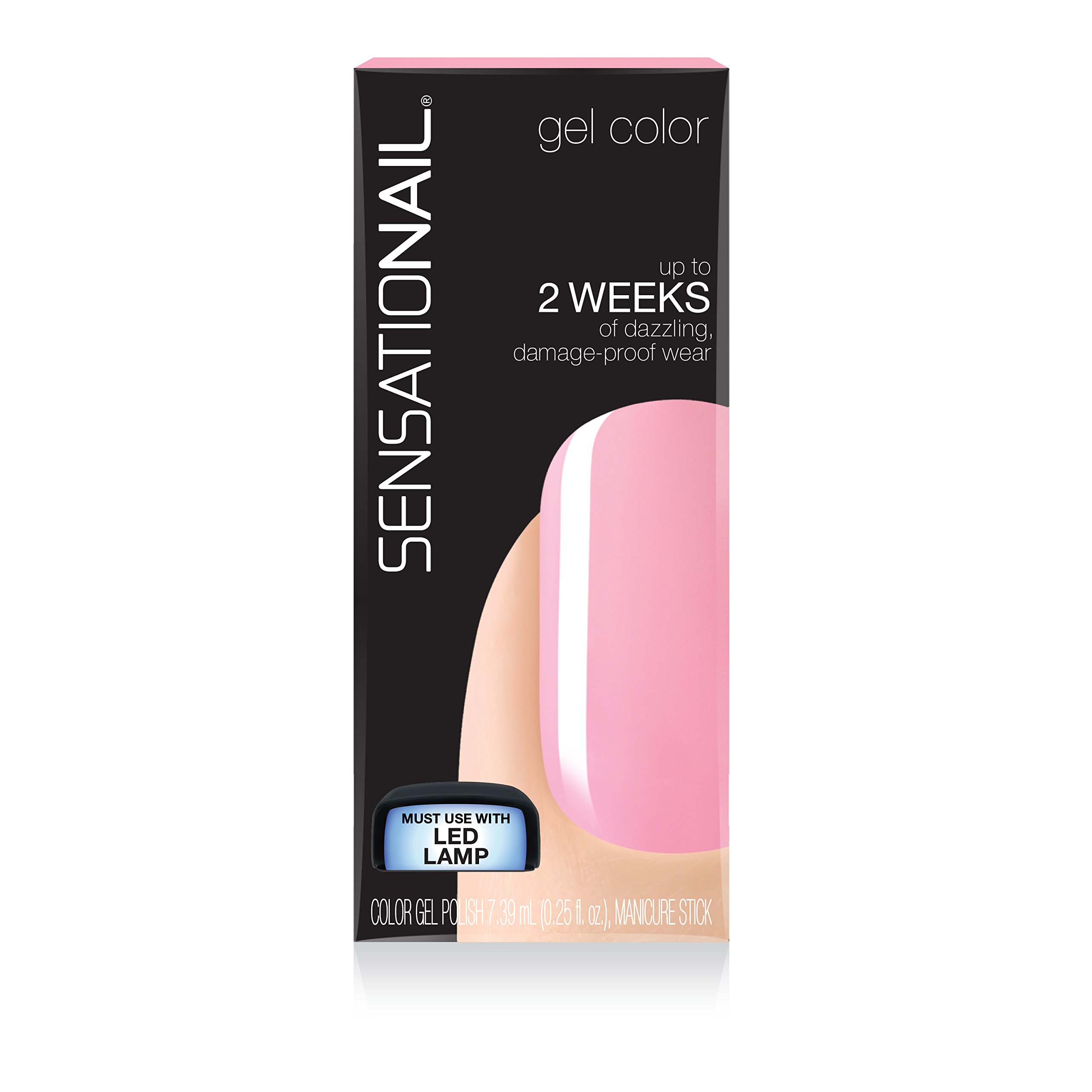 SensatioNail Gel Nail Polish,"Pink Chiffon" Pink Gel Nail Polish, 0.25 Fl oz (Pack of 36)